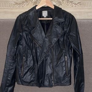 Black leather jacket